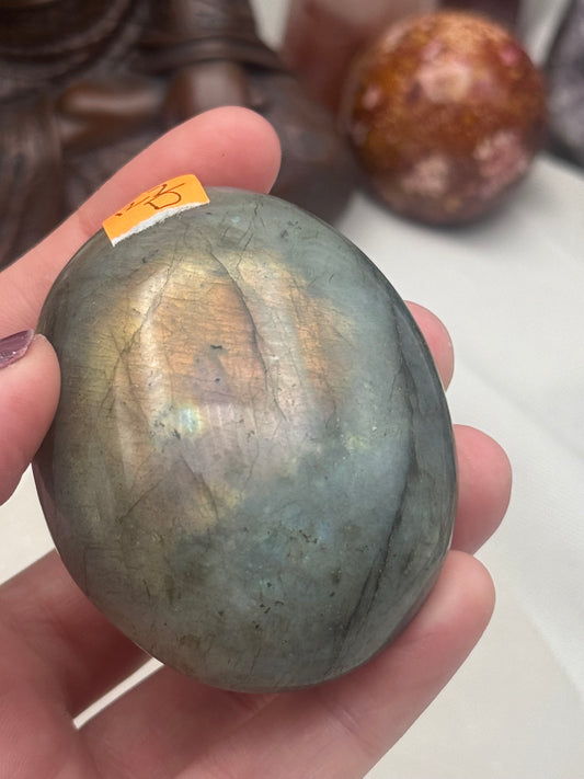 Silver Labradorite Palmstone