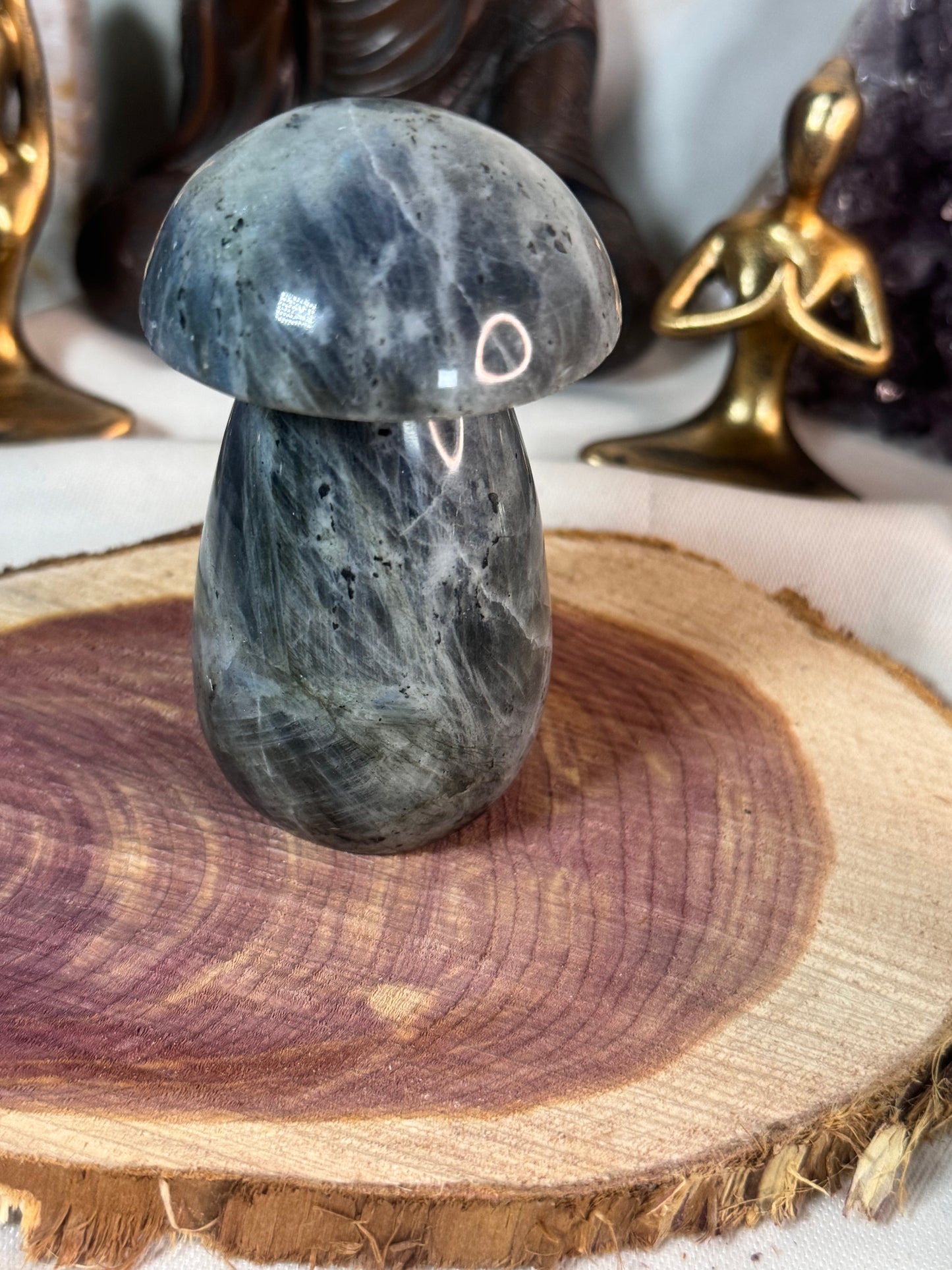 Silver Labradorite Mushroom