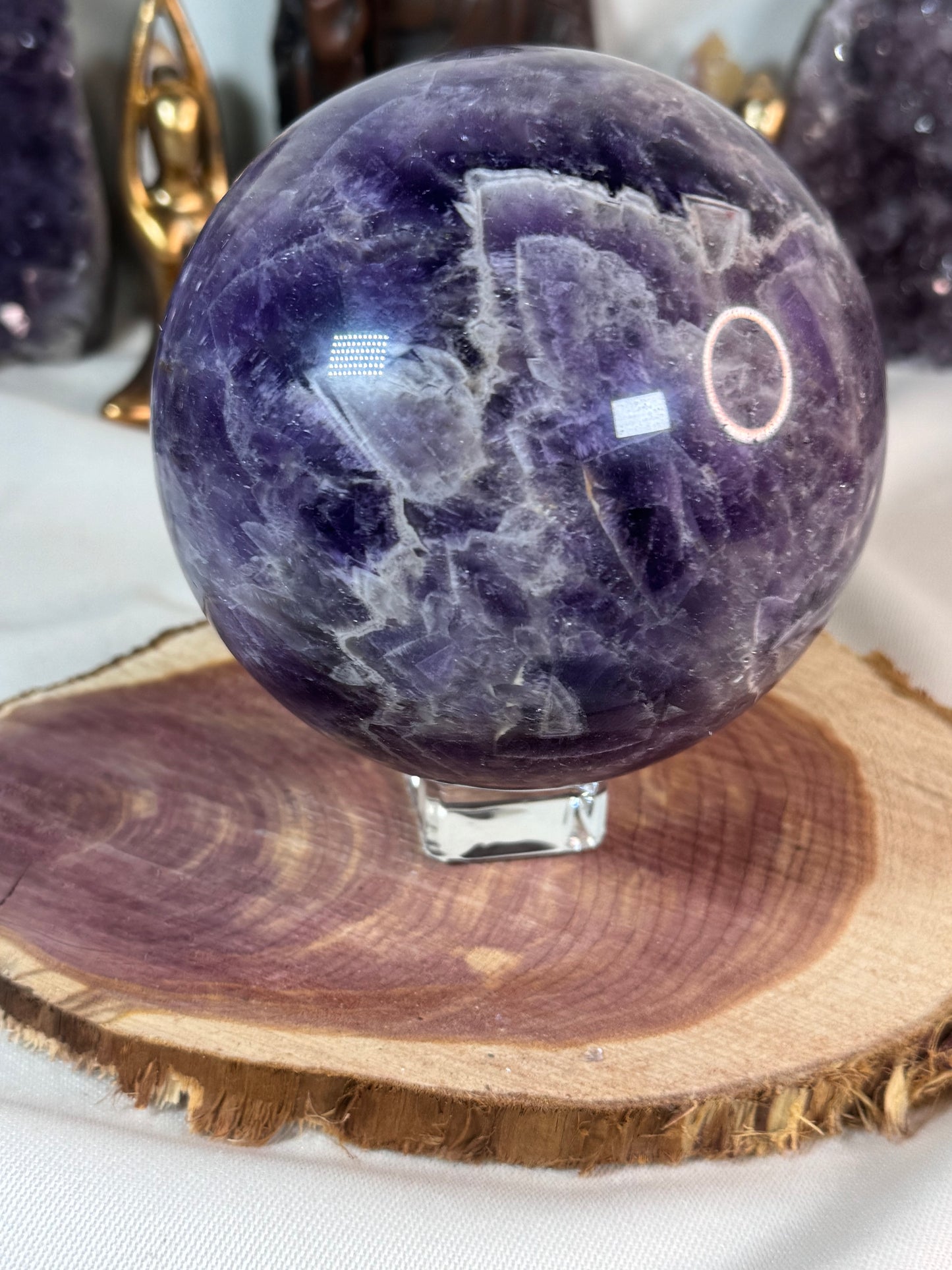 Chevron Amethyst Sphere