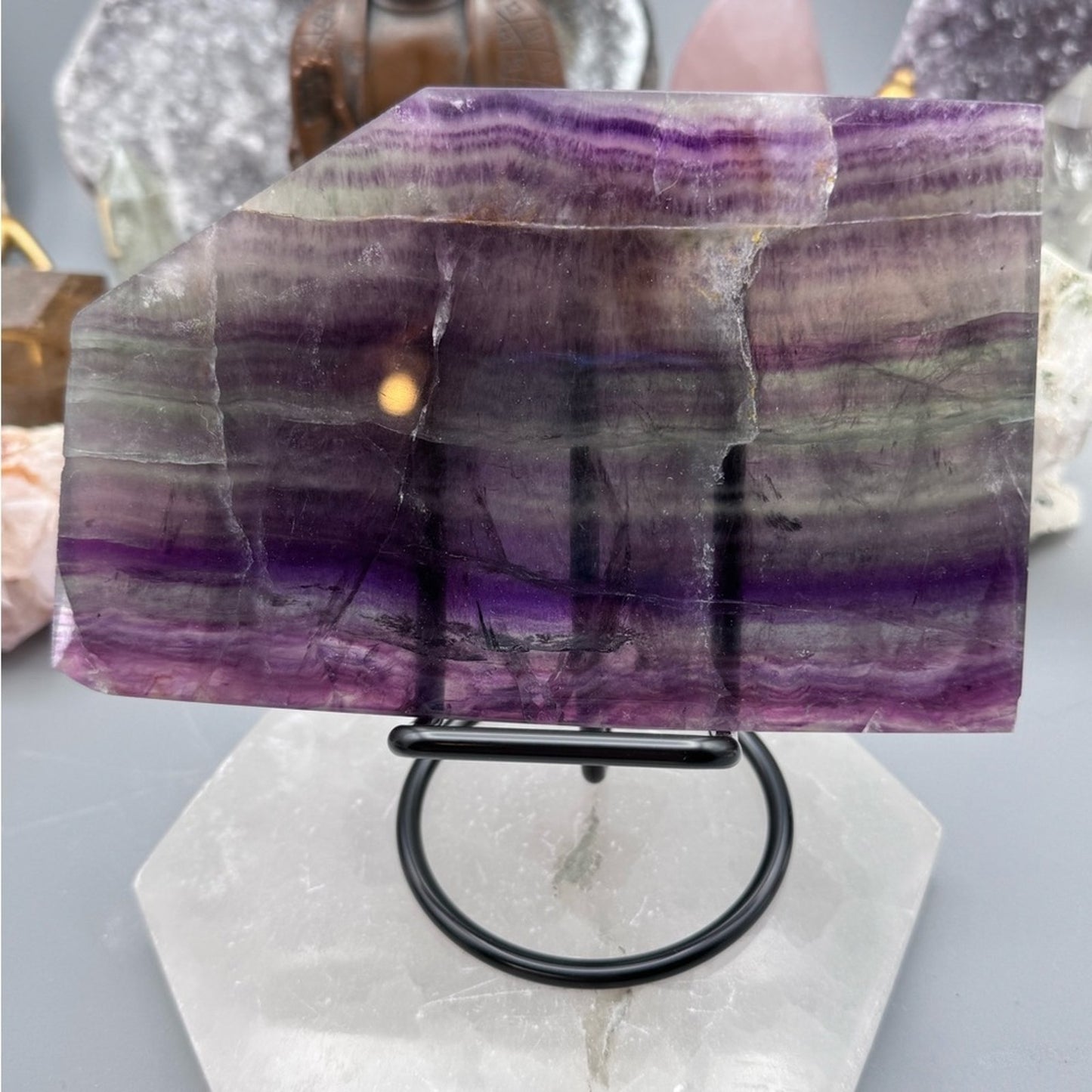 Beautiful Fluorite High Color Quality Slab
