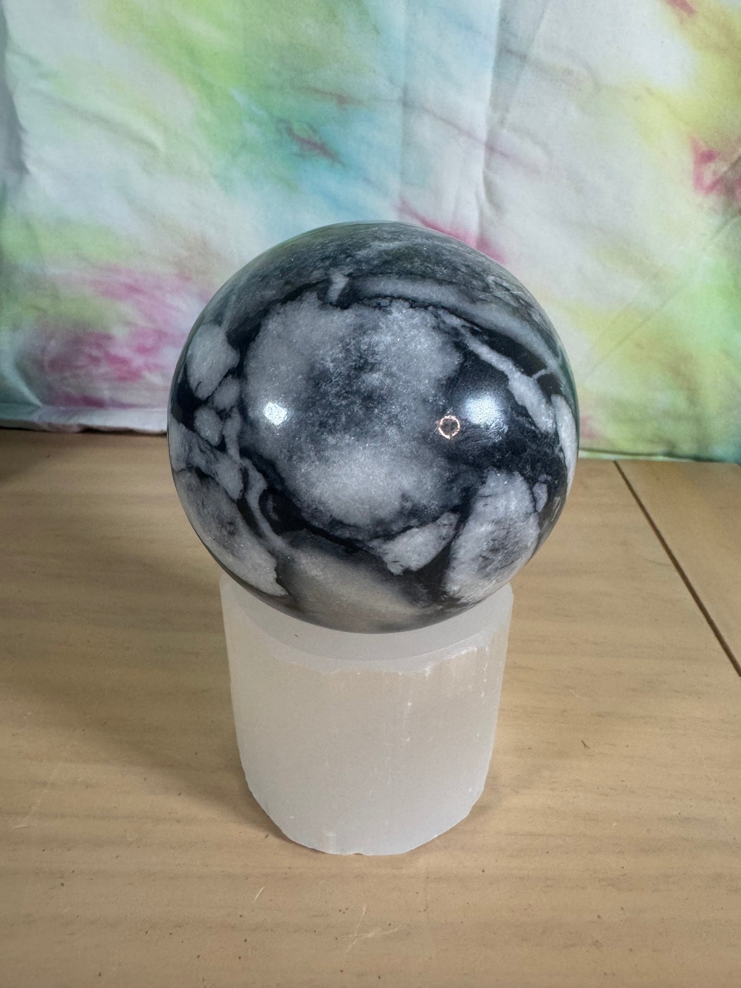 Black Septarian Sphere