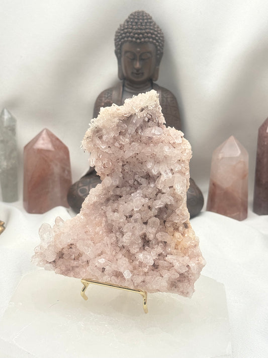 Pink Lithium Lemurian Quartz Slab