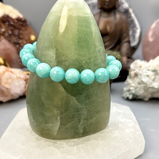 Amazonite Beaded Bracelet 11mm