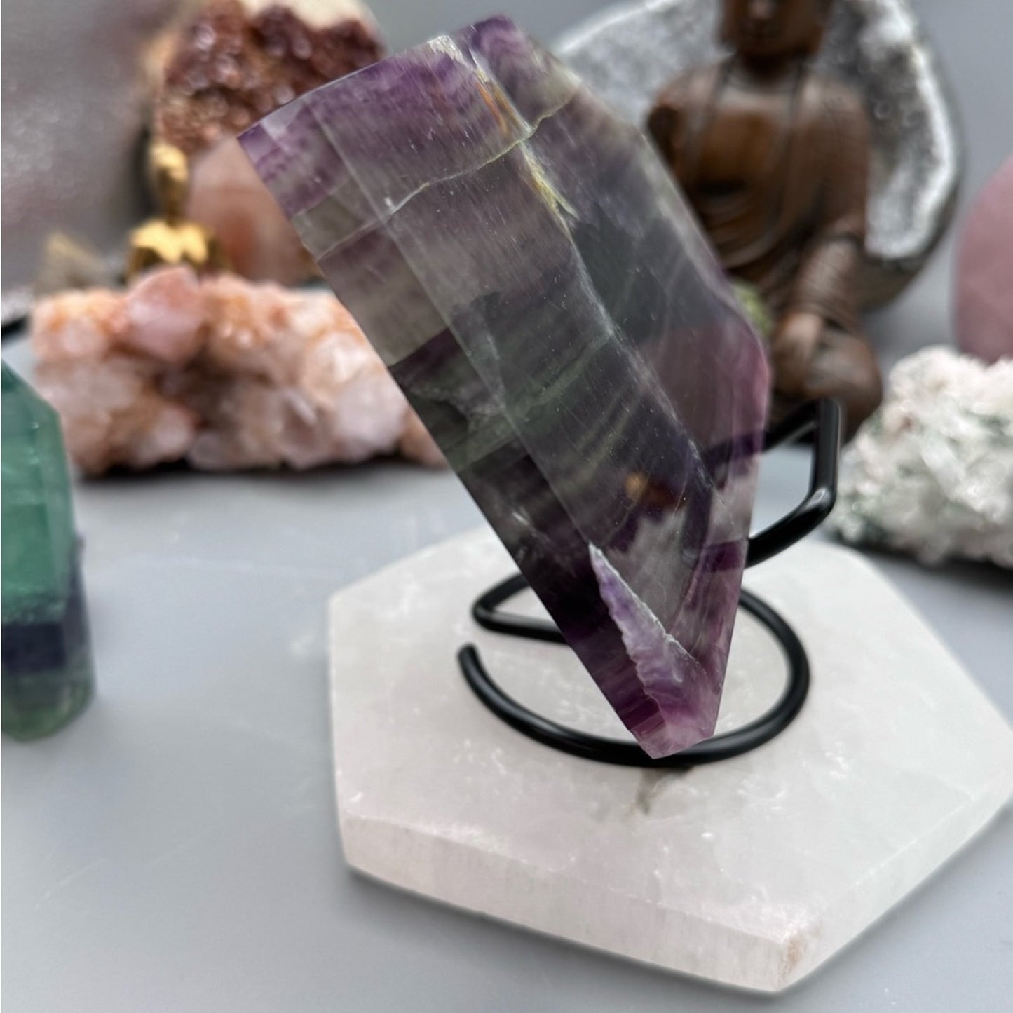 Beautiful Fluorite High Color Quality Slab