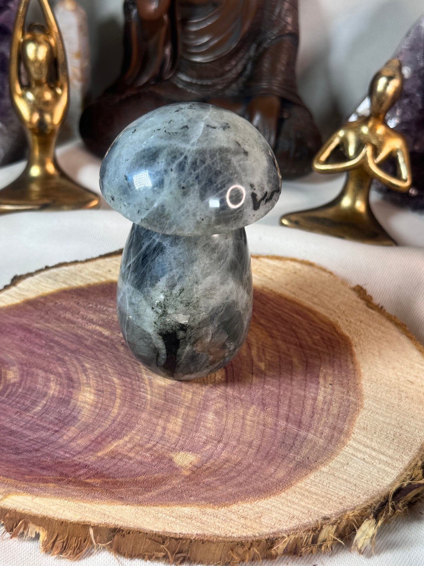 Silver Labradorite Mushroom