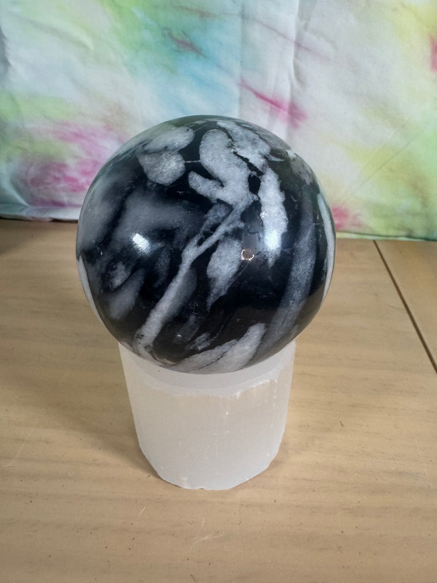 Black Septarian Sphere