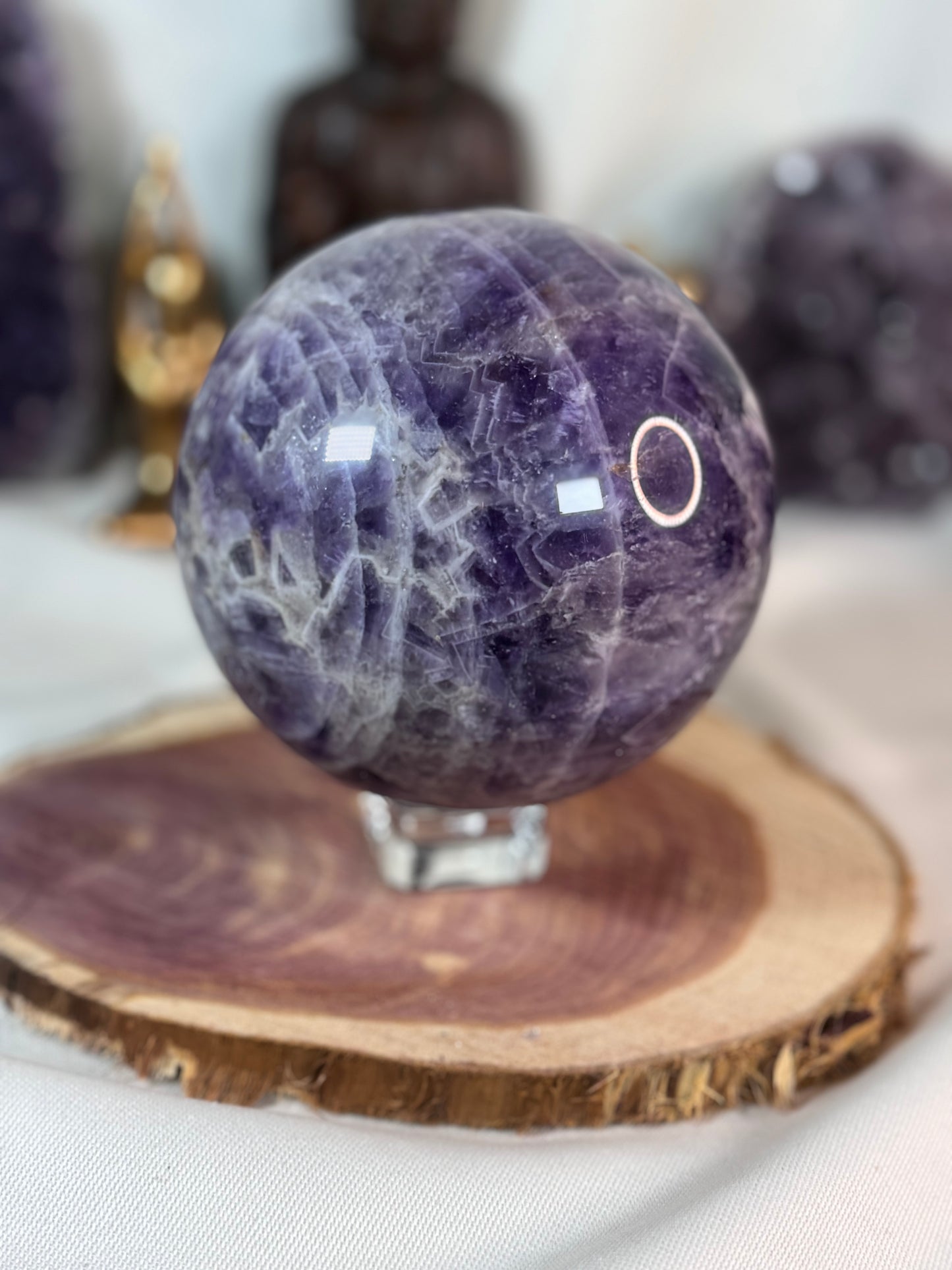 Chevron Amethyst Sphere