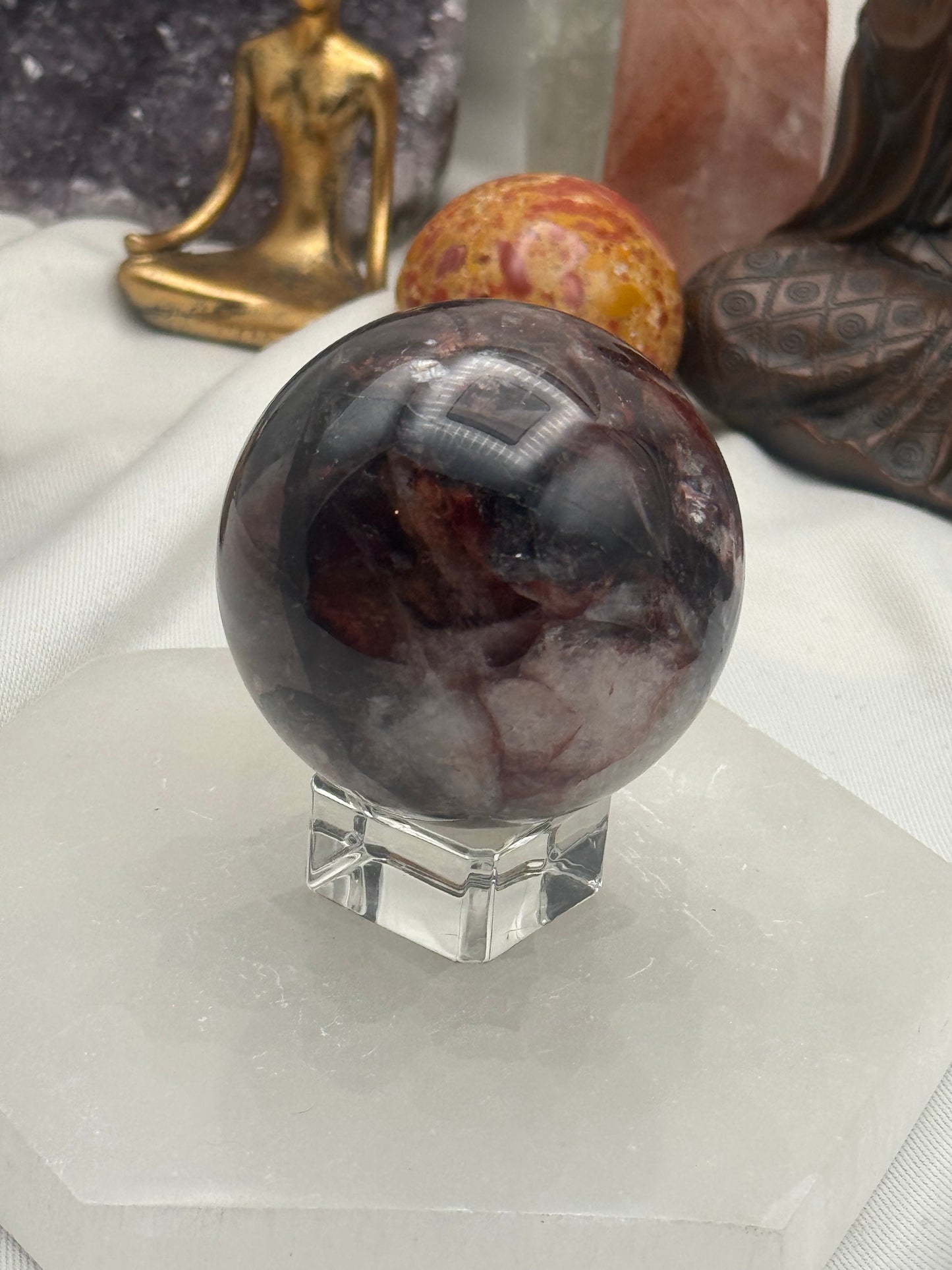 HQ Fire Quartz Sphere