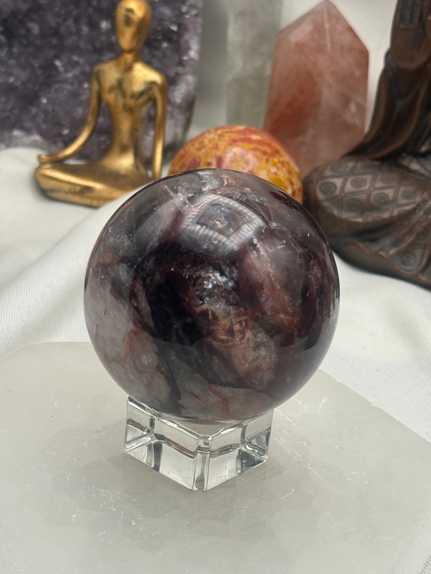 HQ Fire Quartz Sphere