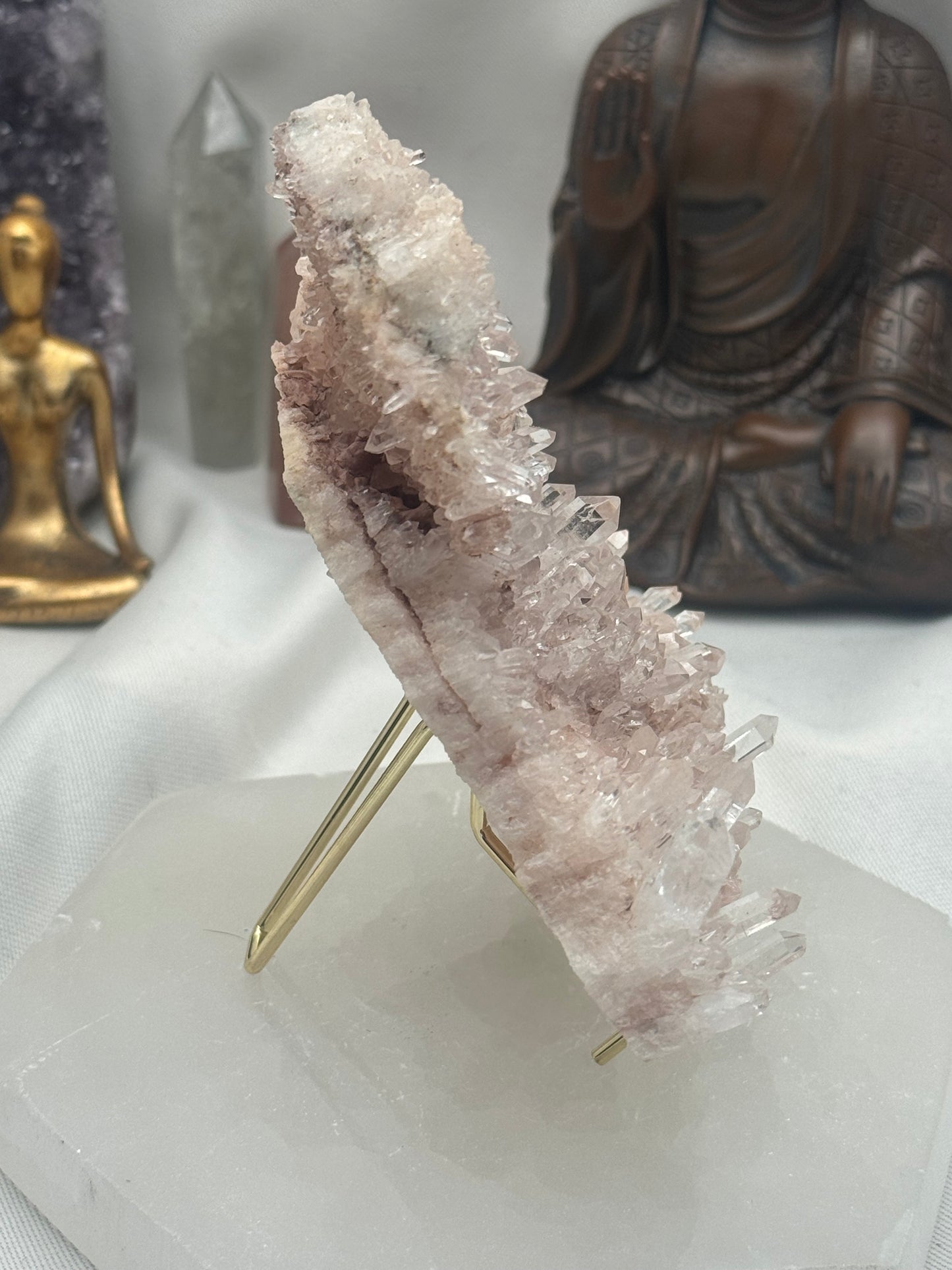 Pink Lithium Lemurian Quartz Slab