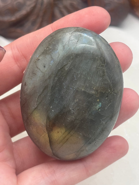 Silver Labradorite Palmstone