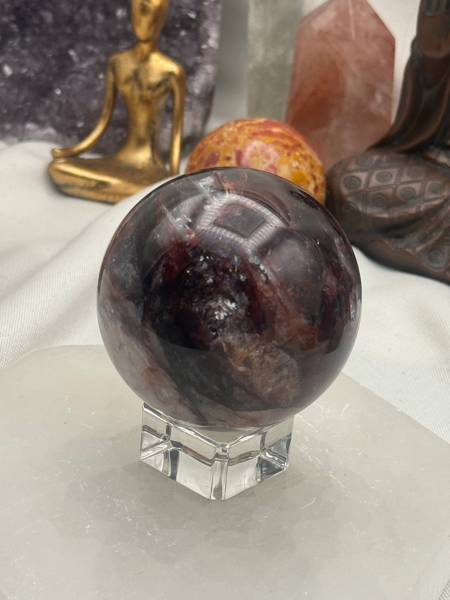 HQ Fire Quartz Sphere