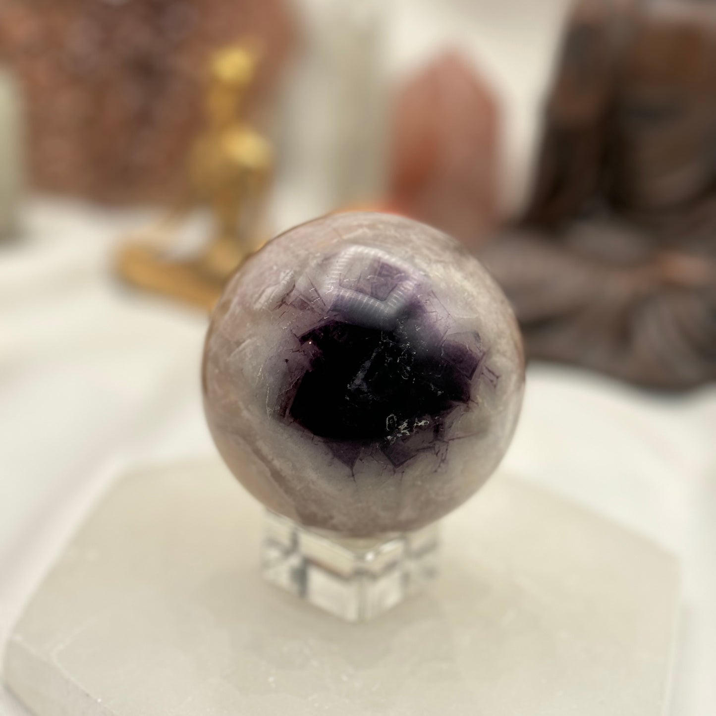 Fluorite Sphere Yellow & Purple