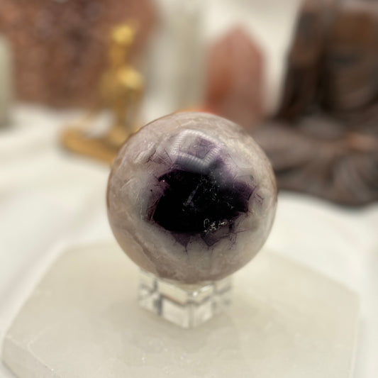 Fluorite Sphere Yellow & Purple