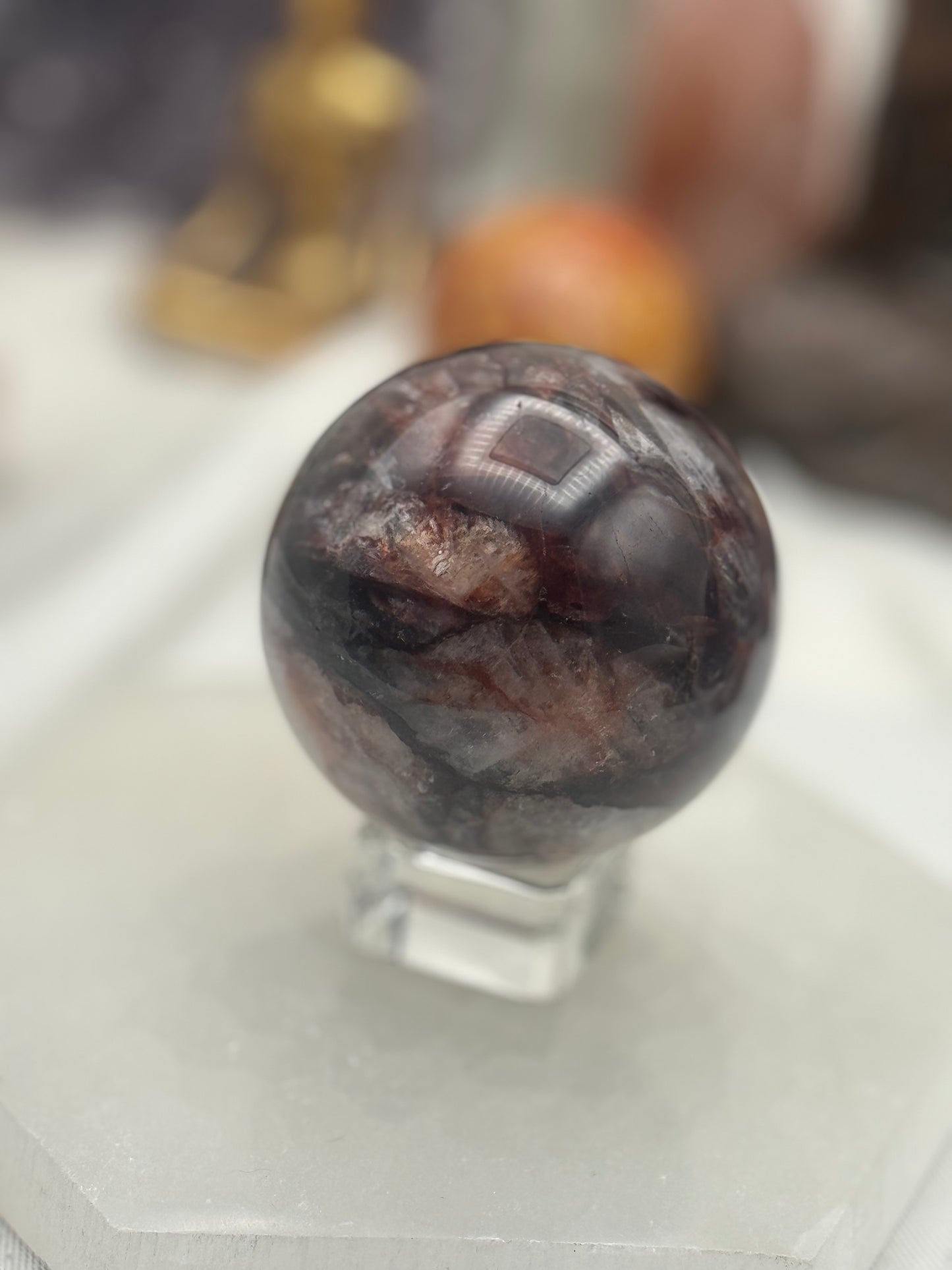 HQ Fire Quartz Sphere