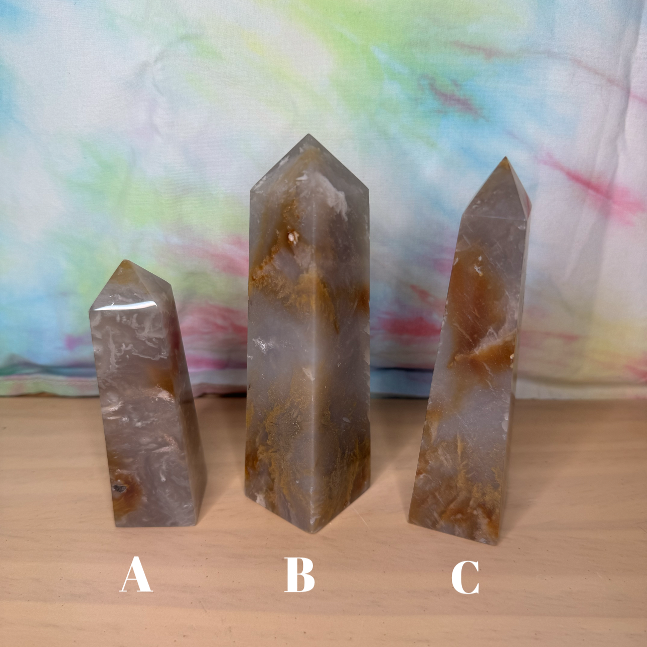 Red Moss Agate Tower