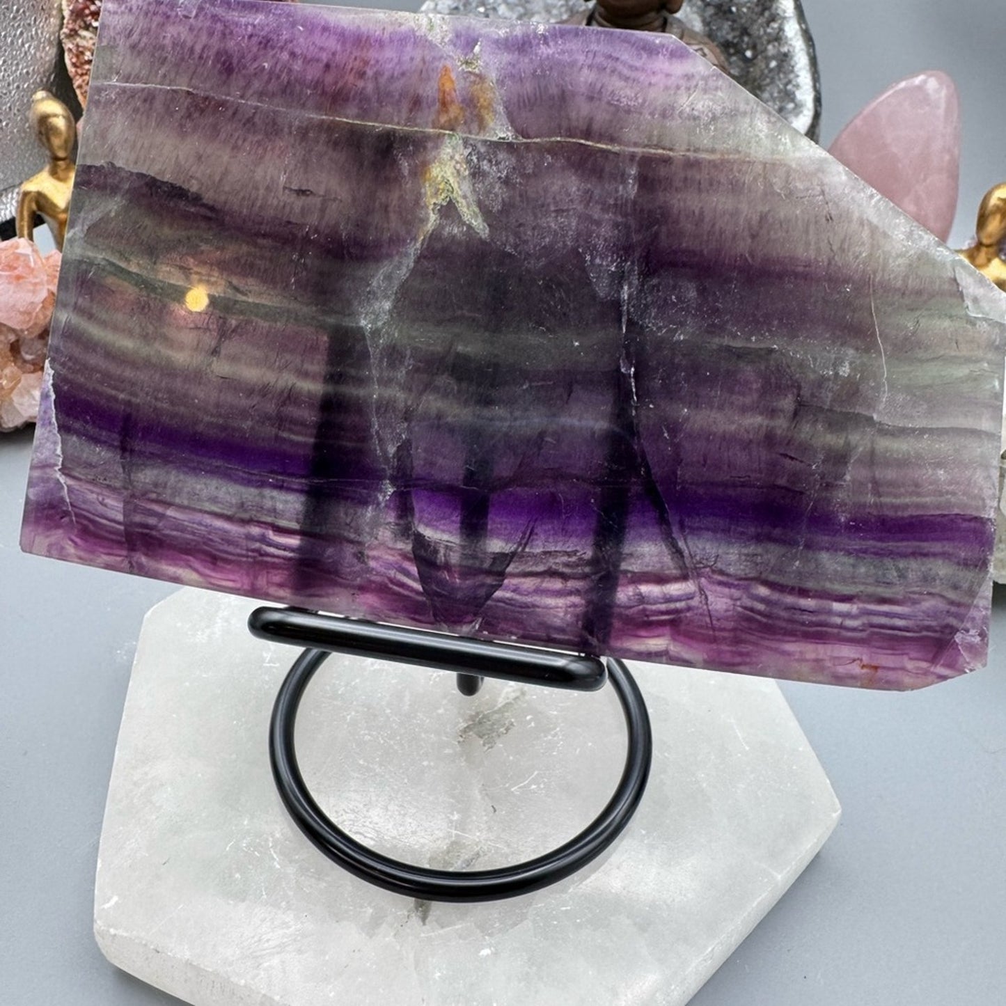Beautiful Fluorite High Color Quality Slab