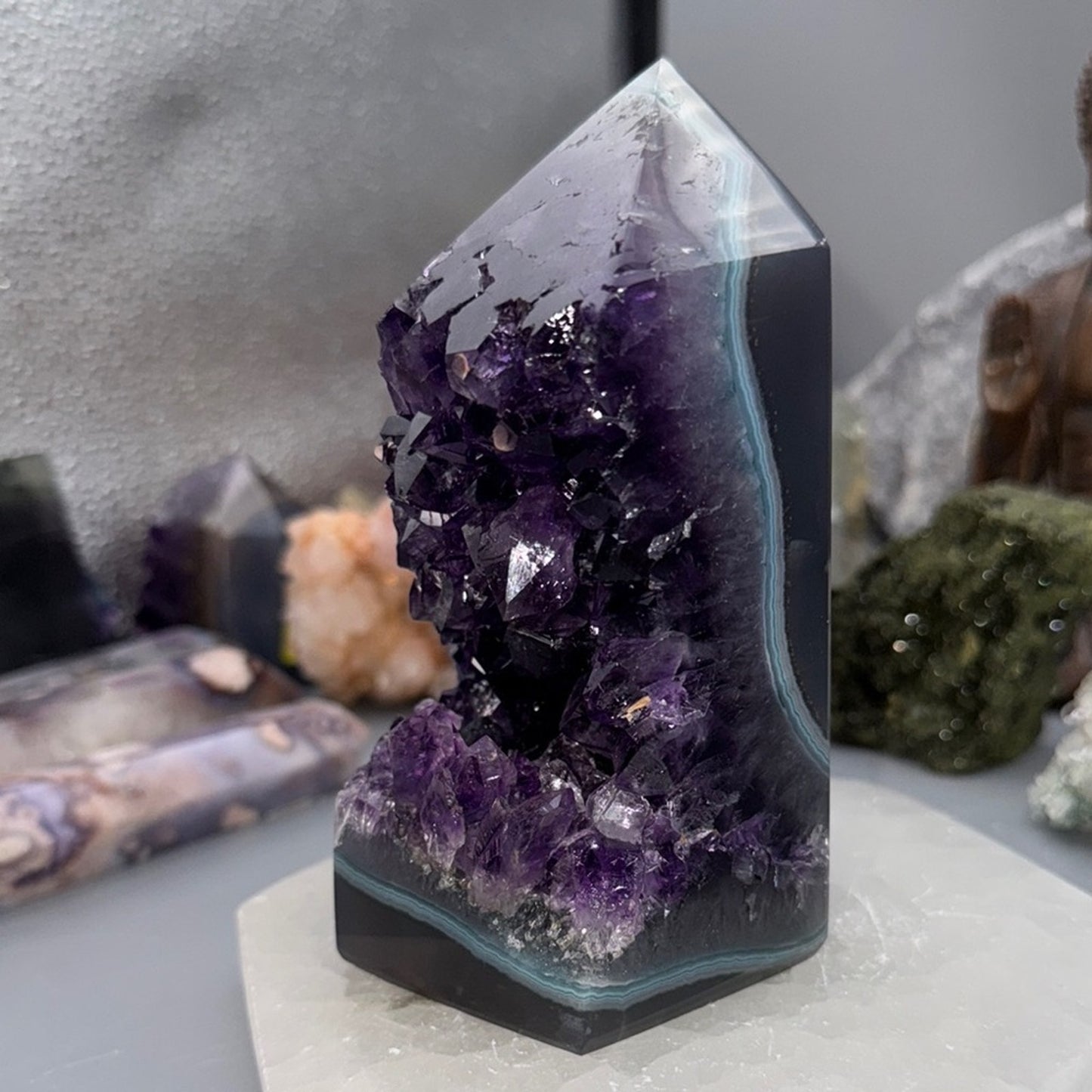 Amethyst Crystal  Geode Tower