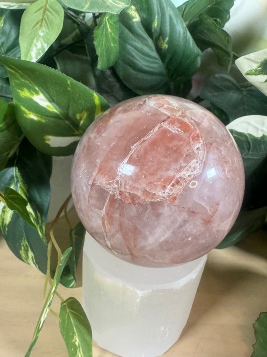 Fire Rose Quartz Sphere