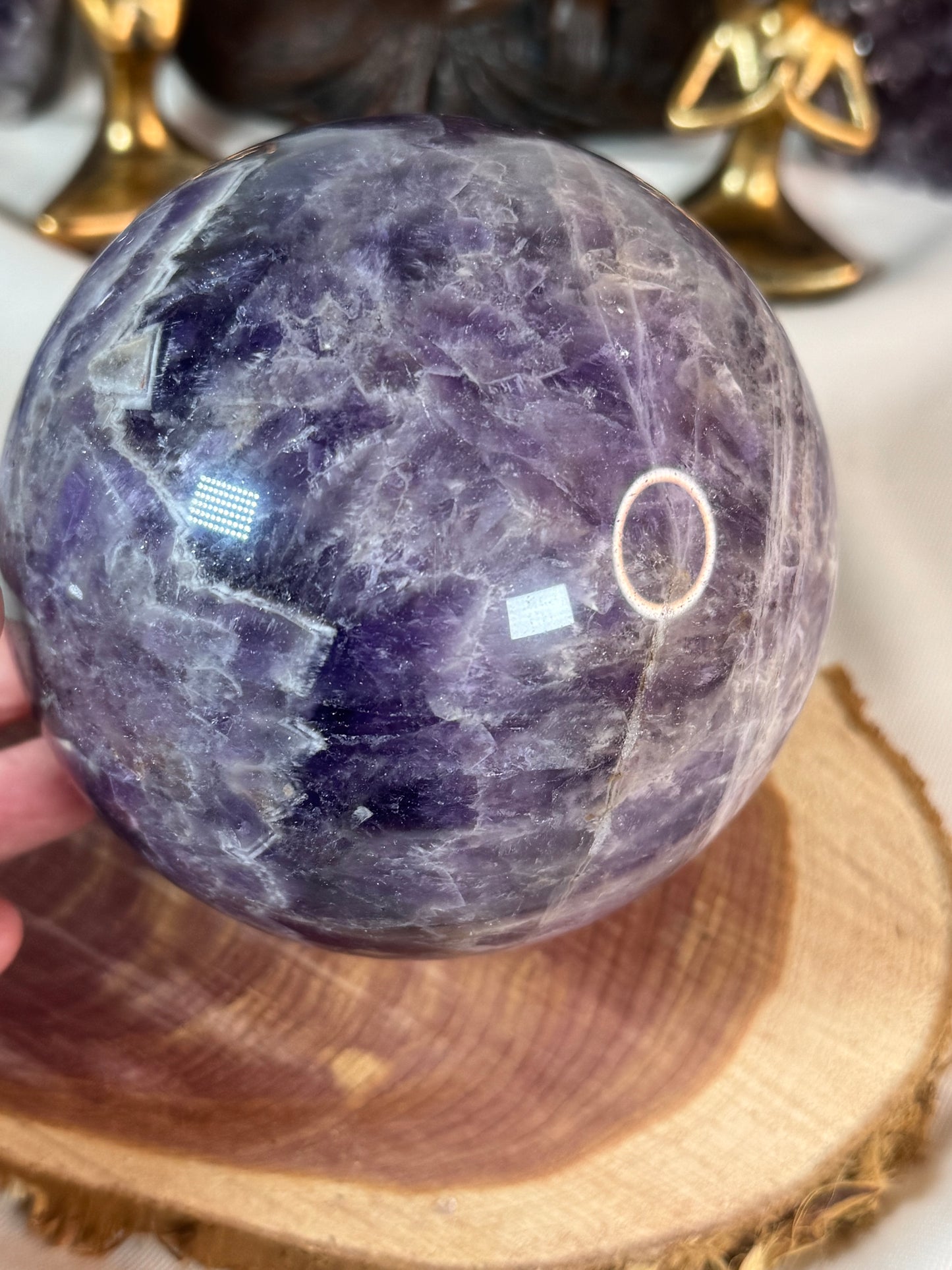 Chevron Amethyst Sphere