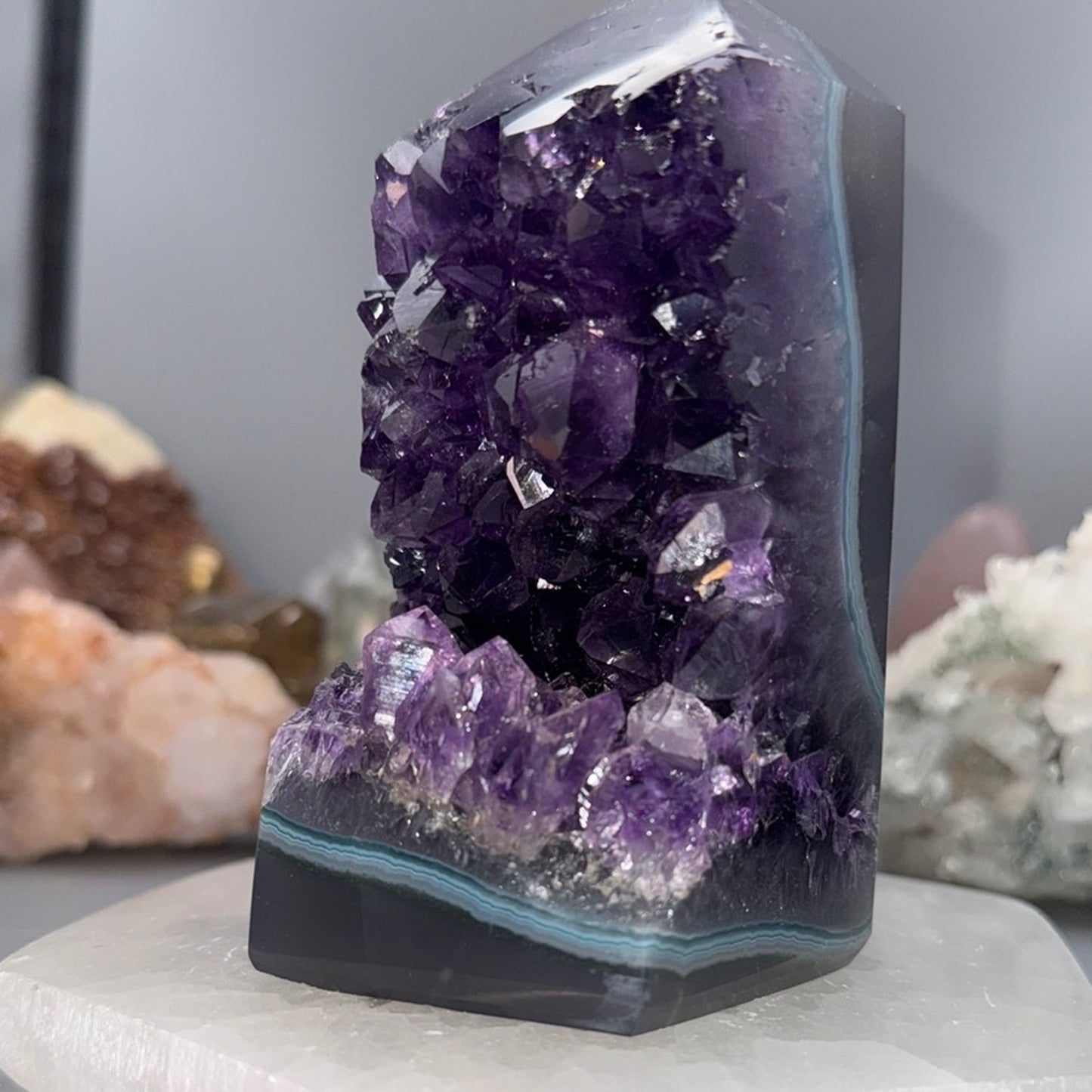 Amethyst Crystal  Geode Tower