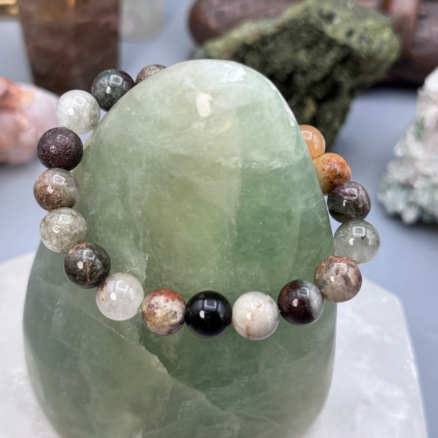 Garden Quartz Beaded Bracelet 9mm