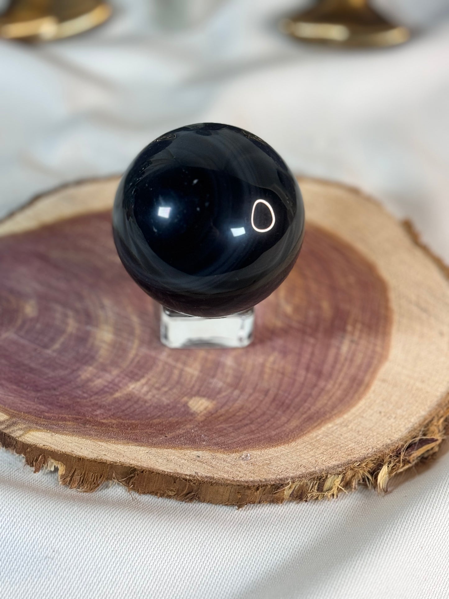 Silver Sheen Obsidian Sphere