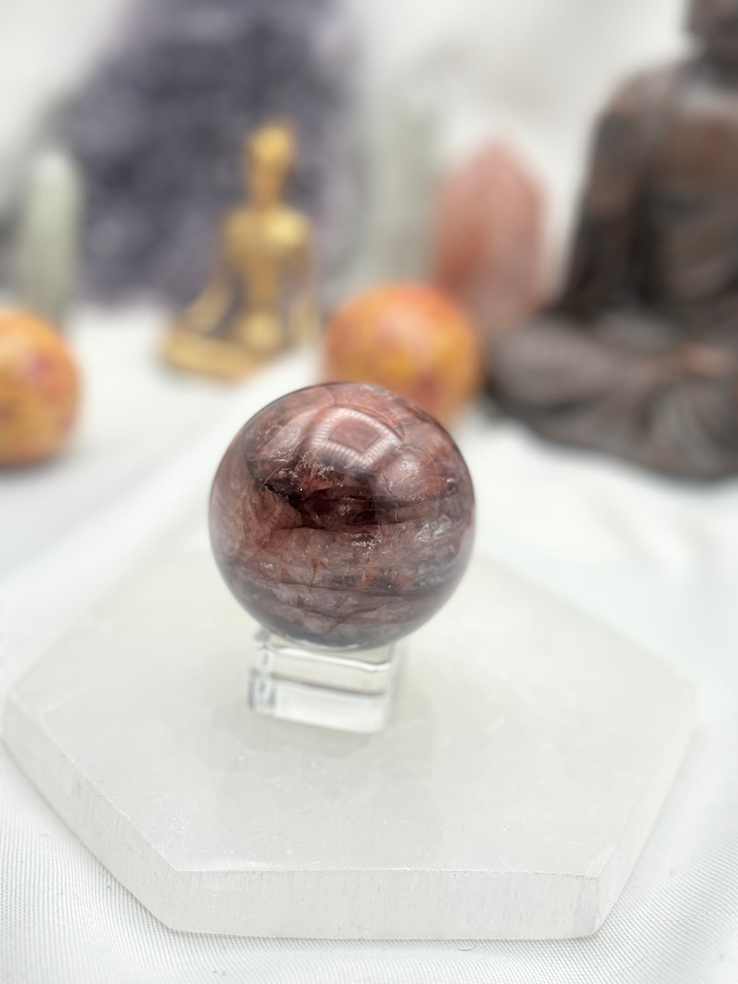 HQ Fire Quartz Sphere