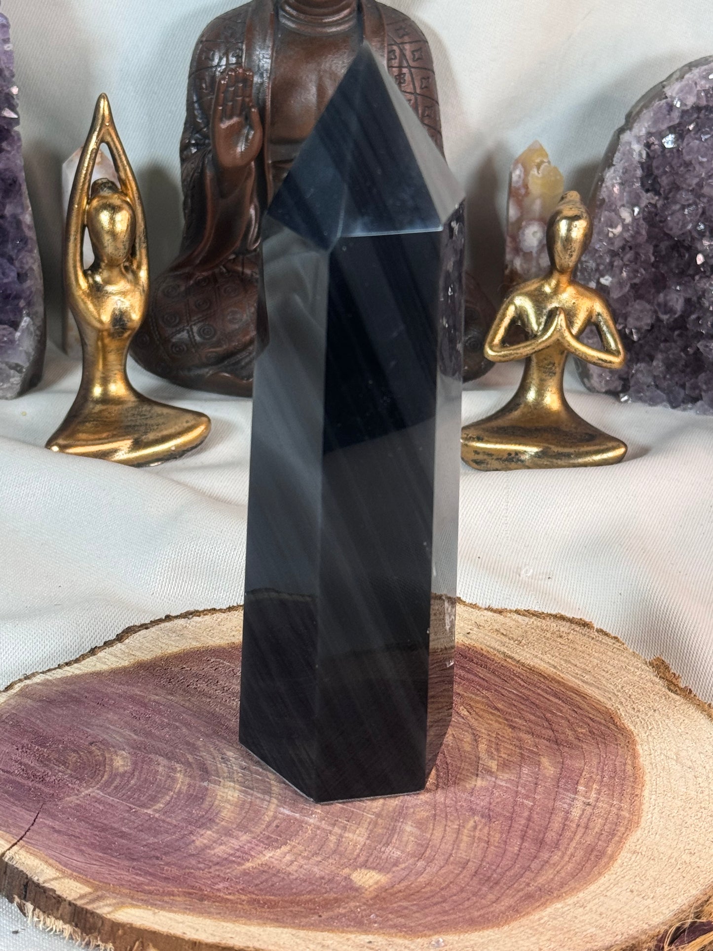 Silver Sheen Obsidian Tower