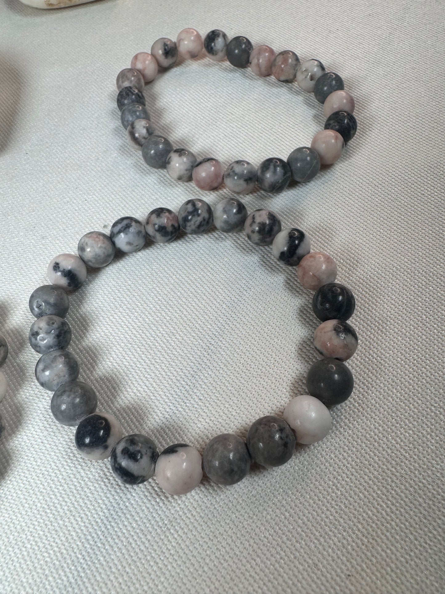 Pink Zebra Jasper Bracelet 8mm