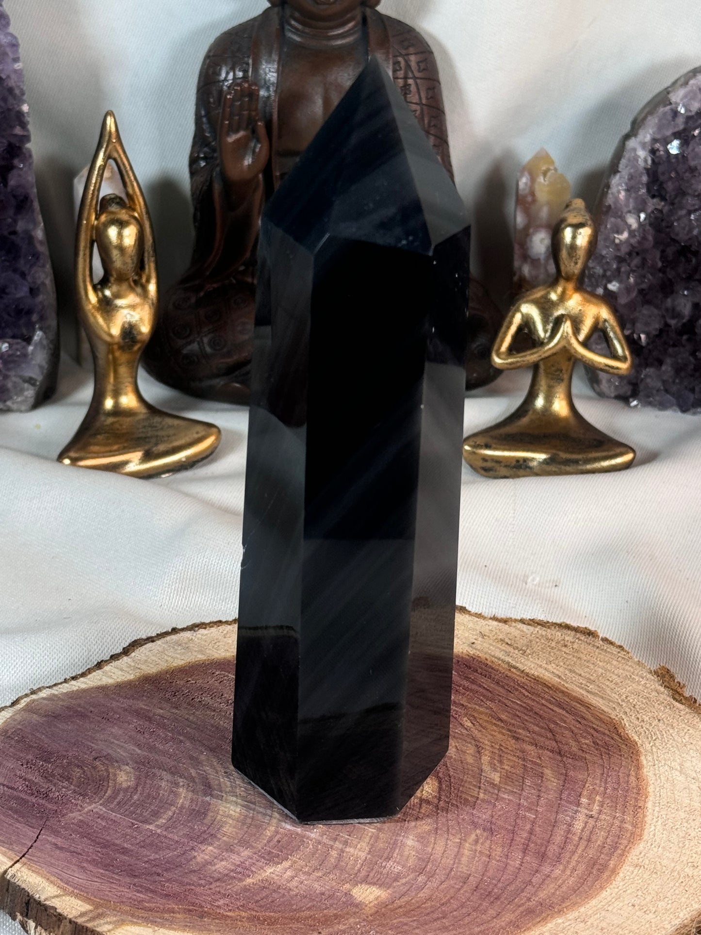 Silver Sheen Obsidian Tower