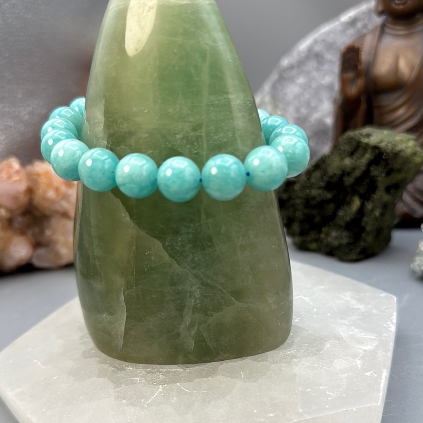 Amazonite Beaded Bracelet 11mm