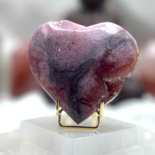 Pink Amethyst Druzy Heart