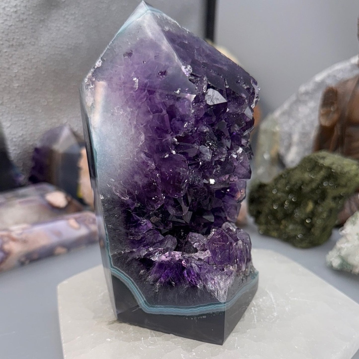 Amethyst Crystal  Geode Tower