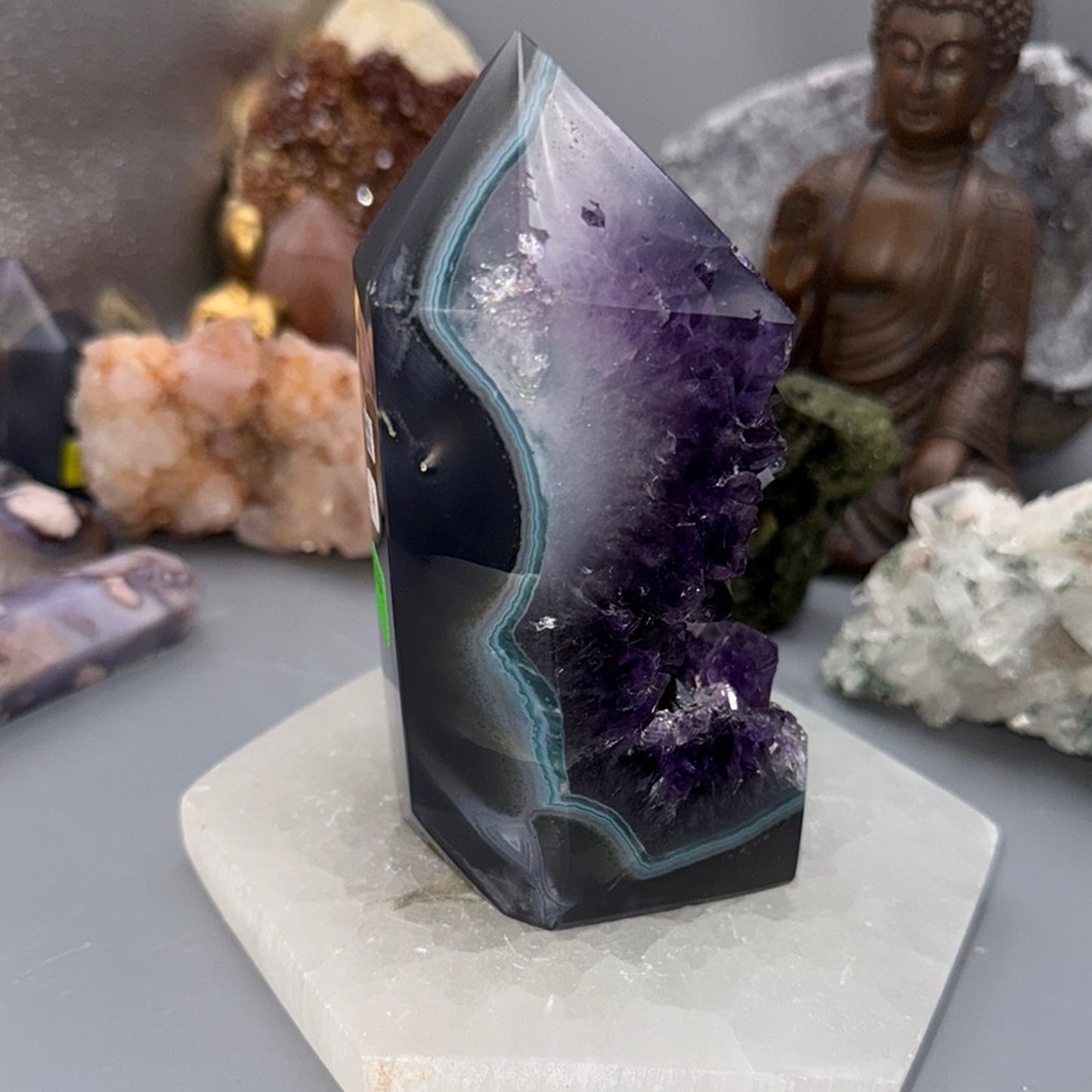 Amethyst Crystal  Geode Tower